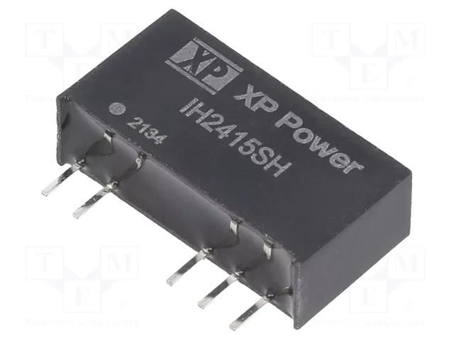 Converter: DC/DC; 2W; Uin: 24VDC; Uout: 15VDC; Uout2: -15VDC; SIP; THT XP POWER IH2415SH