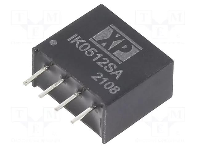 Converter: DC/DC; 250mW; Uin: 5VDC; Uout: 12VDC; Iout: 20.83mA; SIP XP POWER IK0512SA