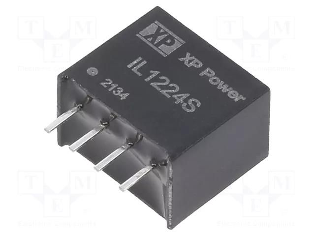 Converter: DC/DC; 2W; Uin: 12VDC; Uout: 24VDC; Iout: 84mA; SIP; THT; IL XP POWER IL1224S