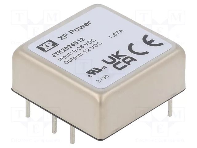 Converter: DC/DC; 20W; Uin: 9÷36VDC; Uout: 12VDC; Iout: 1.67A; 1"x1" XP POWER JTK2024S12