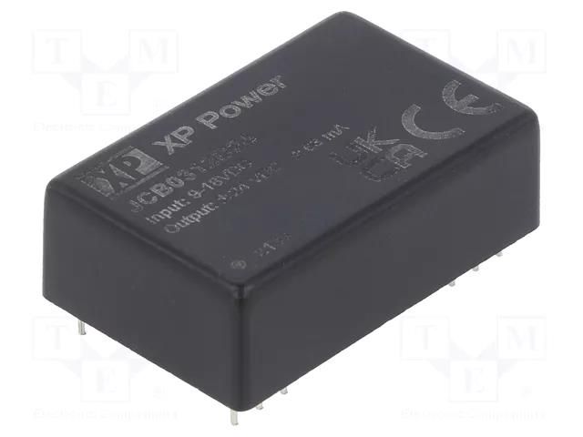 Converter: DC/DC; 3W; Uin: 9÷18VDC; Uout: 24VDC; Uout2: -24VDC; THT XP POWER JCB0312D24