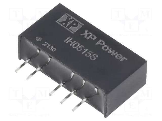 Converter: DC/DC; 2W; Uin: 5VDC; Uout: 15VDC; Uout2: -15VDC; SIP; THT XP POWER IH0515S