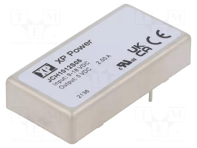 Converter: DC/DC; 10W; Uin: 9÷18VDC; Uout: 5VDC; Iout: 2000mA; THT XP POWER JCH1012S05