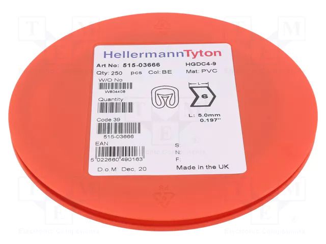 Markers; Marking: 6; 4÷9mm; PVC; blue; -65÷105°C; leaded; HGDC4-9 HELLERMANNTYTON HGDC4-96-PVC-BU