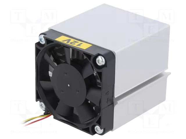 Heatsink: extruded; natural; L: 50mm; W: 50mm; H: 50mm; 1.38K/W; 12VDC FISCHER ELEKTRONIK LAM/5K/50/12V