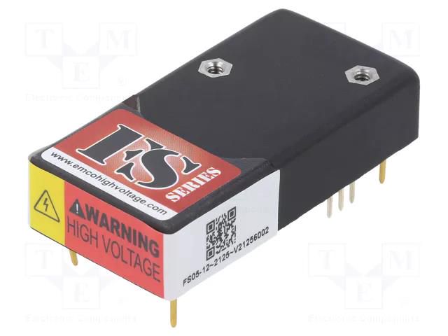 Converter: DC/DC; 10W; Uin: 12VDC; Uout: 0÷500VDC; Iout: 20mA; THT; FS XP POWER FS05-12