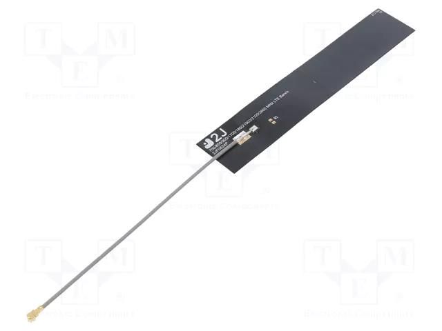 Antenna; 3G,4G,GSM,LTE; 1dBi,2.5dBi,3.4dBi; 150mm; U.FL 2J Antennas 2JF0624P010137UFL