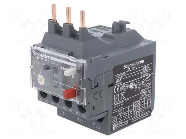 Thermal relay; Series: EasyPact TVS; Auxiliary contacts: NC + NO SCHNEIDER ELECTRIC LRE07