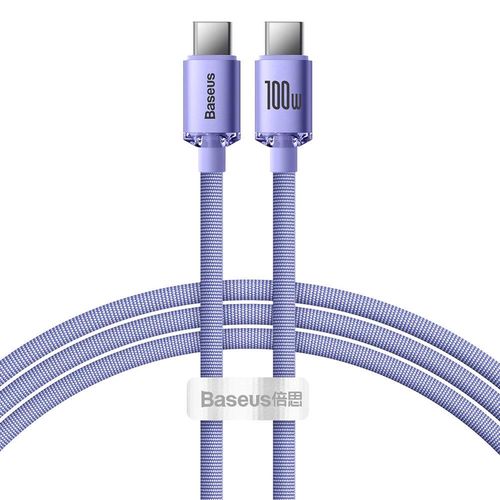 Baseus CAJY000701 USB-C - USB-C PD cable 100W 5A 480Mb/s 1.2m - purple, Baseus 6932172602888 6932172602888