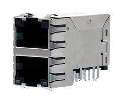 RJ45 CONN, R/A JACK, 8P8C, 2STACKED, TH 2250731-1