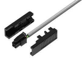 CONNECTOR HOUSING, PLUG, 4 POSITION, 2ROW, 3MM 293735-1