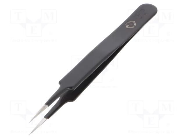 Tweezers; Blade tip shape: sharp; Tweezers len: 110mm; ESD C.K CK-T2341D