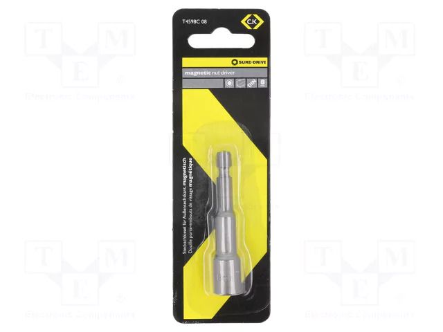Socket; 6-angles,socket spanner; HEX 8mm; E6,3mm; 1/4" C.K CK-T4598C-08