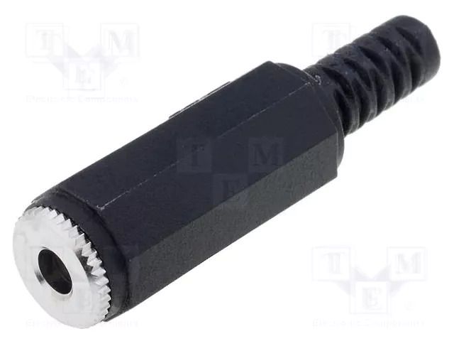 Connector: Jack 3,5mm; plug; female; stereo; ways: 3; straight; 4mm SCHURTER 4832.3300