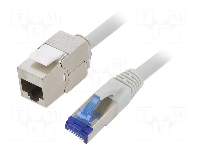 Extender Ethernet; RJ45 socket,RJ45 plug; S/FTP; 6a; stranded; Cu LOGILINK CC5152S