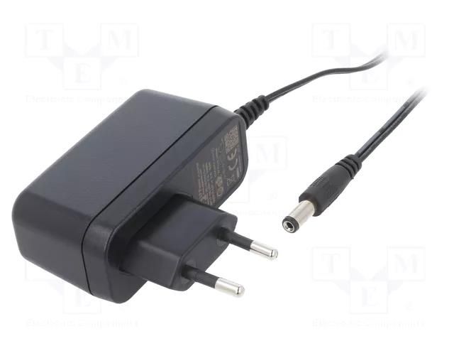 Power supply: switching; mains,plug-in; 5VDC; 2.1A; 12W; 79% XP POWER VEL12US050-EU-JA