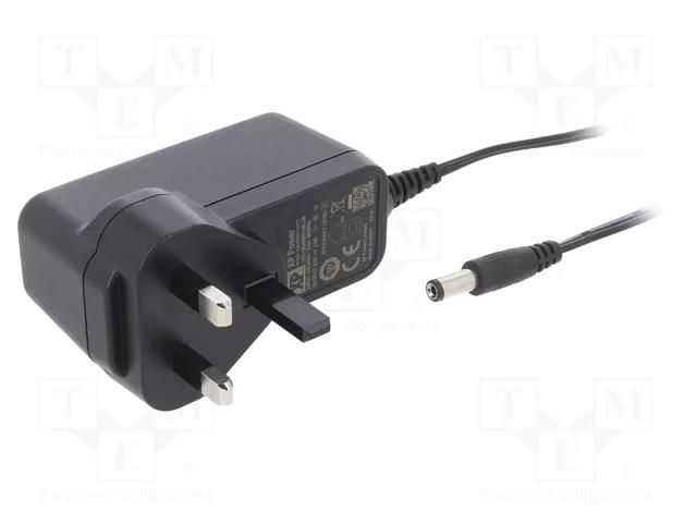 Power supply: switching; mains,plug-in; 9VDC; 2A; 18W; Out: 5,5/2,1 XP POWER VEL18US090-UK-JA