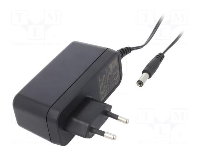 Power supply: switching; mains,plug-in; 12VDC; 1.5A; 18W; 85% XP POWER VEL18US120-EU-JA