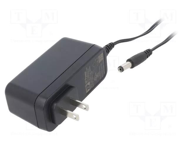 Power supply: switching; mains,plug-in; 12VDC; 2A; 24W; 85%; 0÷60°C XP POWER VEL24US120-US-JA