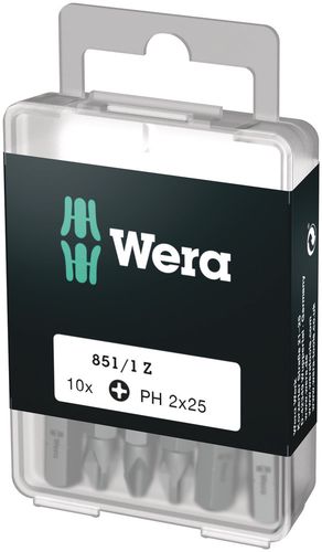 851/1 Z DIY bits, 10 x PH 3x25, Wera 05072402001