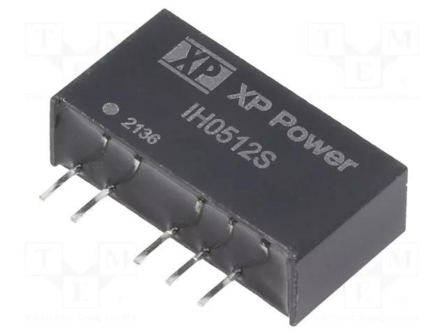 Converter: DC/DC; 2W; Uin: 5VDC; Uout: 12VDC; Uout2: -12VDC; SIP; THT XP POWER IH0512S