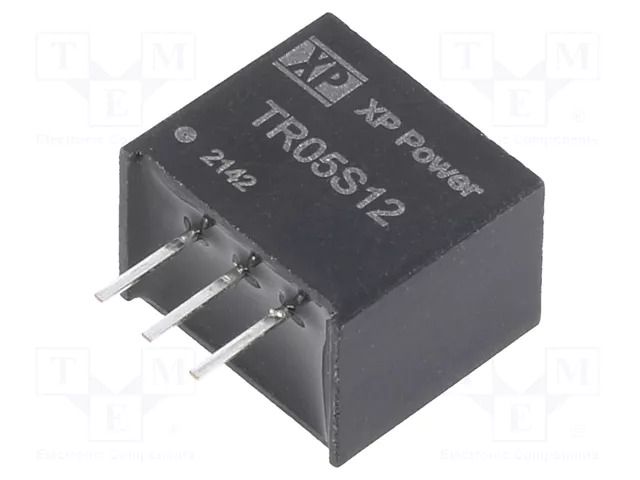 Converter: DC/DC; Uin: 14÷28VDC; Uout: 12VDC; Iout: 500mA; SIP3; THT XP POWER TR05S12