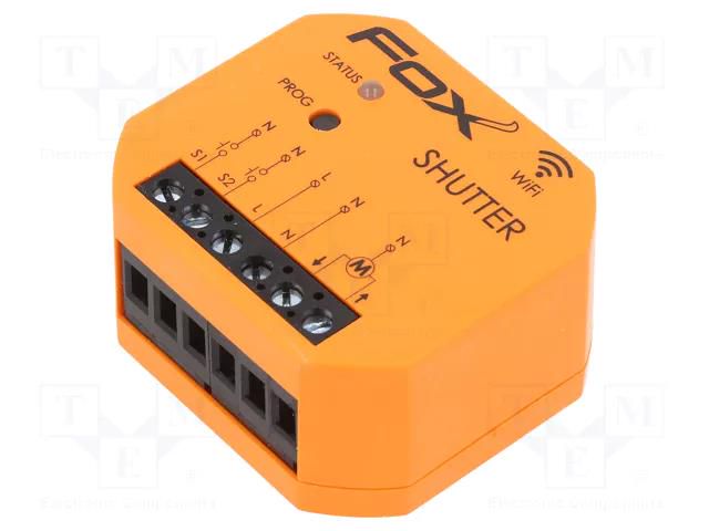 Blinds controller; flush mount; 85÷265VAC; IP20; FOX; 0÷45°C; Ch: 1 F&F WI-STR1S2-P