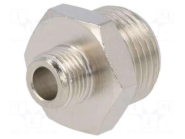 Nipple; threaded,reductive; nickel plated brass; max.300°C PNEUMAT 2030-1/8-3/8