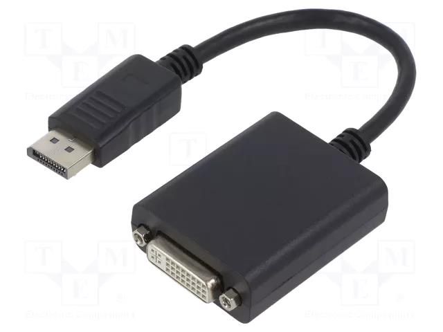 Adapter; DisplayPort plug,DVI-I (24+5) socket; DisplayPort 1.2 GEMBIRD A-DPM-DVIF-03