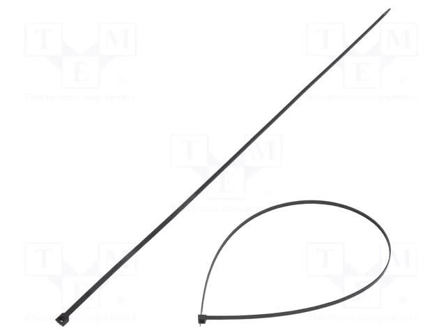 Cable tie; L: 1095mm; W: 8.9mm; black; polyamide; 780N; Ømax: 330mm HELLERMANNTYTON T150XL-PA66HS-BK