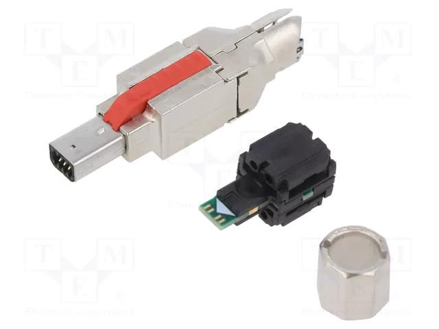 Connector: Mini I/O Type 2 (U); plug; PIN: 4; Cat: 5e; shielded TE Connectivity 2350323-2