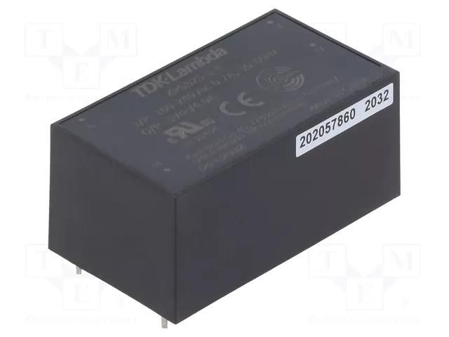 Converter: AC/DC; 25W; Uin: 90÷264VAC; 5VDC; Iout: 4A; 81%; KPSB25 TDK-LAMBDA KPSB25-5-E