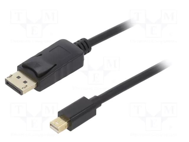 Cable; DisplayPort plug,mini DisplayPort plug; PVC; 1.8m; black GEMBIRD CCP-MDP2-6