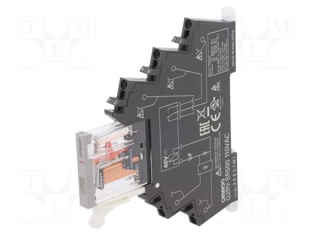 Relay: interface; SPDT; Ucntrl: 110VAC; 6A; 6A/250VAC; 6A/30VDC OMRON G2RVSR500110AC