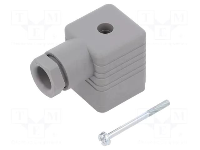 Connector: valve connector; plug; form A; 18mm; female; PIN: 4; M16 HIRSCHMANN GDM3016GR