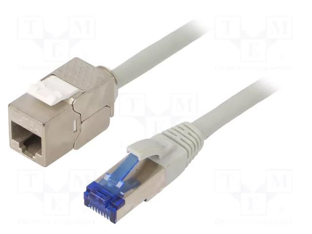 Extender Ethernet; RJ45 socket,RJ45 plug; S/FTP; 6a; stranded; Cu LOGILINK CC5102S