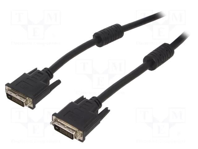 Cable; dual link; DVI-D (24+1) plug,both sides; PVC; 1.8m; black GEMBIRD CC-DVI2-BK-6