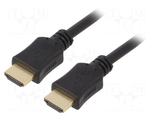 Cable; HDMI plug,both sides; PVC; 1m; black; HDMI 2.0; 30AWG GEMBIRD CC-HDMI4L-1M