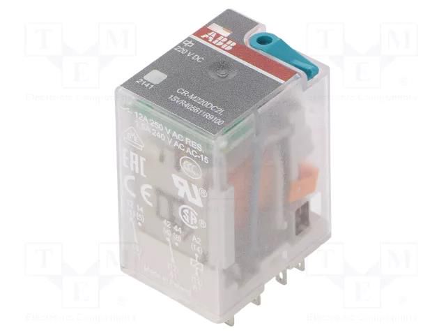 Relay: electromagnetic; DPDT; Ucoil: 220VDC; Icontacts max: 12A ABB CR-M220DC2L