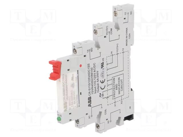 Relay: interface; SPDT; Ucoil: 110VAC,110VDC; CR-S ABB CR-S110VADC1CRGS