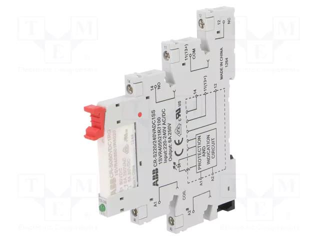 Relay: interface; SPDT; Ucoil: 230VAC,230VDC; CR-S ABB CR-S230VADC1CRGS