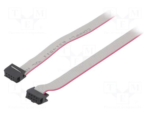 Ribbon cable with IDC connectors; Tape ph: 1.27mm; 0.6m; 8x28AWG CONNFLY DS1052-082B2NA2060