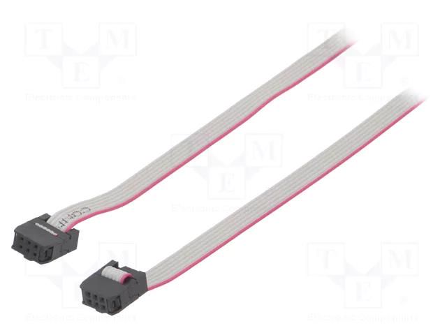 Ribbon cable with IDC connectors; Tape ph: 1.27mm; 0.6m; 6x28AWG CONNFLY DS1052-062B2MA2060