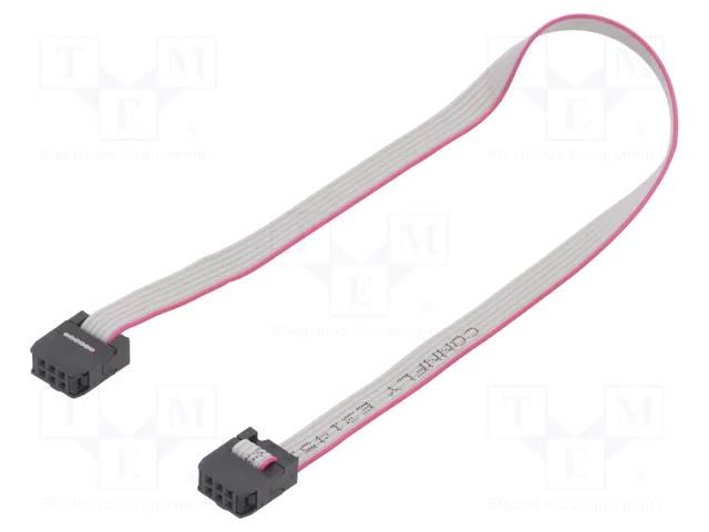 Ribbon cable with IDC connectors; Tape ph: 1.27mm; 0.3m; 6x28AWG CONNFLY DS1052-062B2MA2030