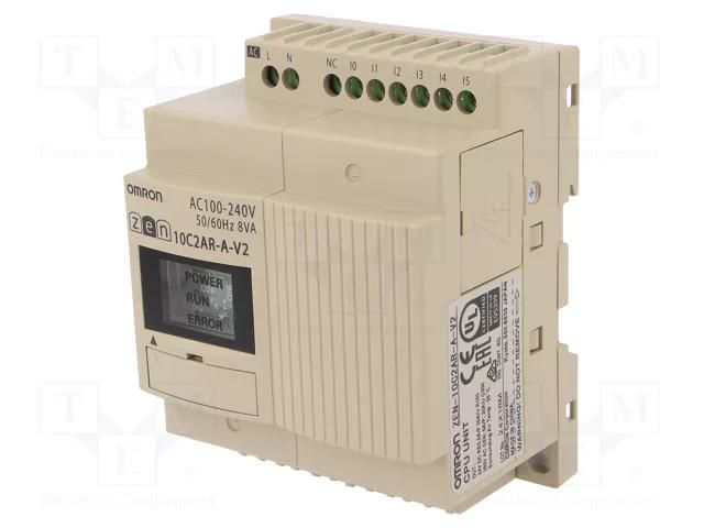 Programmable relay; IN: 6; OUT: 4; ZEN-10C; OUT 1: relay; IP20 OMRON ZEN-10C2AR-A-V2