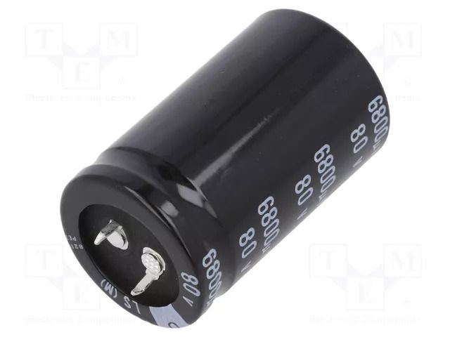 Capacitor: electrolytic; SNAP-IN; 6800uF; 80VDC; Ø30x50mm; ±20% NICHICON LLS1K682MELB