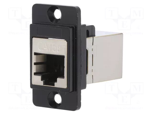 Coupler; DUALSLIM; Cat: 5e; shielded; 8p8c; RJ45 socket,both sides CLIFF CP30720SMB
