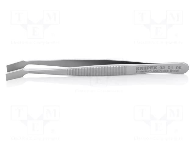 Tweezers; 120mm; Blades: curved; Blade tip shape: shovel KNIPEX KNP.920106