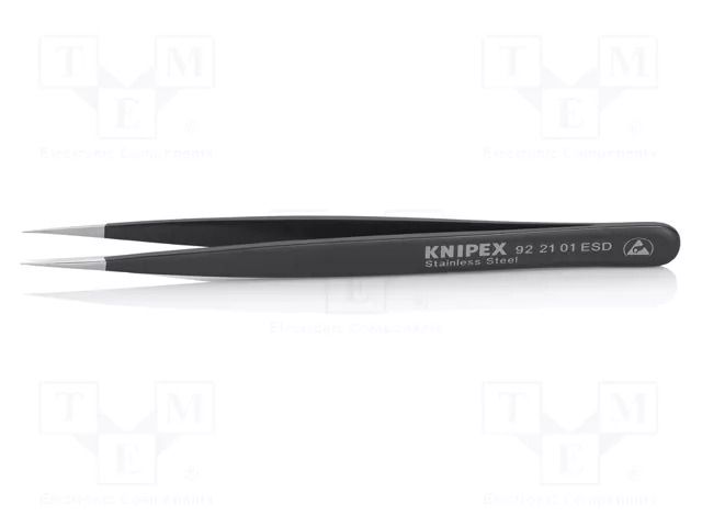 Tweezers; Blade tip shape: sharp; Tweezers len: 125mm; ESD KNIPEX KNP.922101ESD