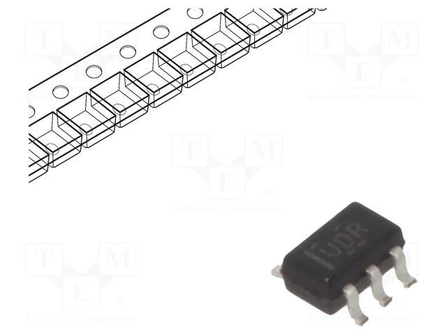 IC: digital; NOT; Ch: 2; CMOS; SMD; SC70-5; 0.8÷2.7VDC; -40÷85°C; 10uA TEXAS INSTRUMENTS SN74AUC2GU04DCKR